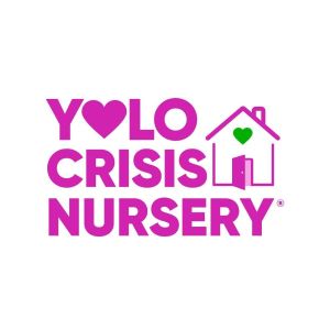 Pink logo that reads Yolo Crisis Nursery