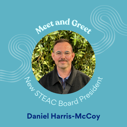 Photo of Dan, STEAC Board President, against a blue background.